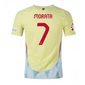 Španělsko Alvaro Morata #7 Venkovní Dres ME 2024 Krátký Rukáv